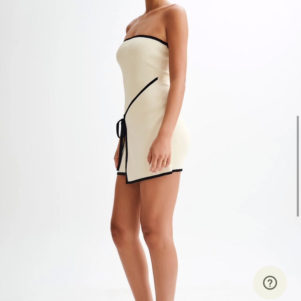 Meshki Rian Strapless Knit Mini Dress - Cream - Picture 6 of 7